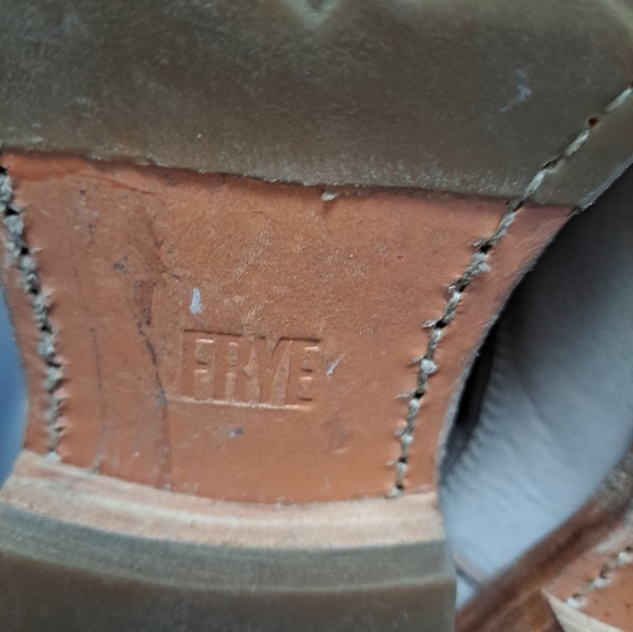 Frye Veronica Beige Leather Boots - Picture 7 of 8